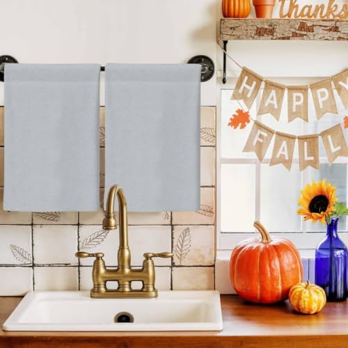 Gray Solid Color Kitchen Towels, 4 Pack Dish Towels for Kitchen