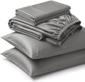 600 Thread Count 100% Cotton Sheets King Size Sheets Set- Dark Grey
