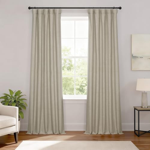 HPD Half Price Drapes - Performance Linen Hotel Blackout Curtain for