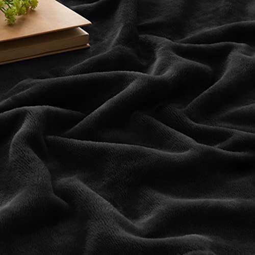 BEDELITE Fleece Blanket Soft Plush Queen Size Bed Blanket Black
