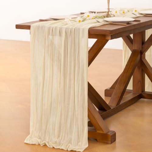 Cheesecloth Table Runner Fall Boho Wedding Birthday Party Home Decor