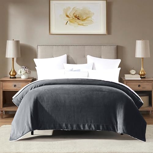 Mocassi Premium Ultra-Soft Flannel Fleece Sherpa Throw Blanket - Warm