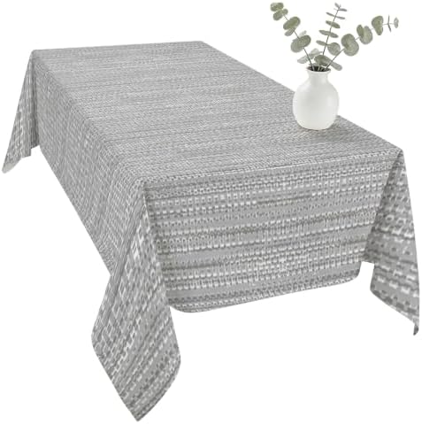 Light Gray Table Cloth Waterproof Tablecloths, Modern Minimalist