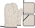Mother of Pearl, Beige Light1 Heat Resistant Oven Mitts and Pot
