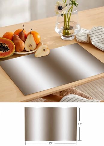 Gradient Table Runner and Placemats Set of 4 Brown White Cotton Linen