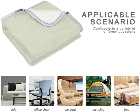 Beige Plush Throw Blankets for Bed Couch and Living Room Suitable