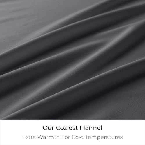Mellanni Flannel Bed Sheet Set Luxury 100% Heavyweight 180GSM Cotton