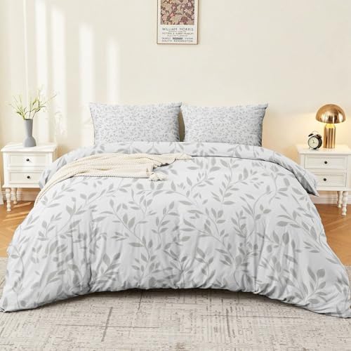 Duvet Cover King - Reversible Plants Branches Leaves Vines Printing