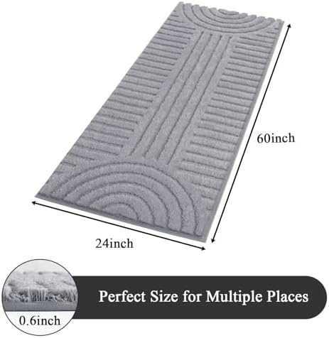 SHACOS Super Soft Bathroom Runner Rugs 24"x60" Non Slip Boho Bath Rugs