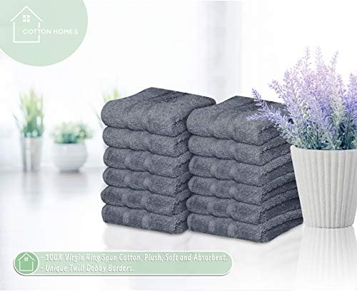 Bella Vista Washcloth Set 100% Virgin Ring Spun Cotton Plush, Soft and