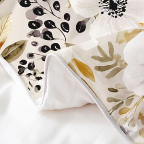 Feelyou Kids Boho Daisy Flower Duvet Cover 100% Cotton Queen Size