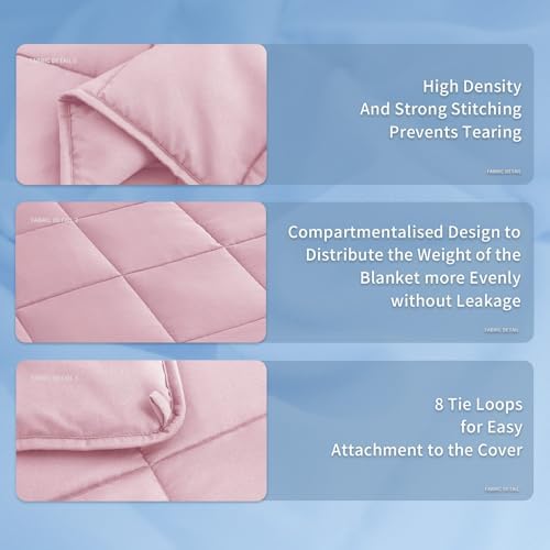 Topcee Weighted Blanket for Adults (10 lbs, 48" x 72") Twin Size Soft