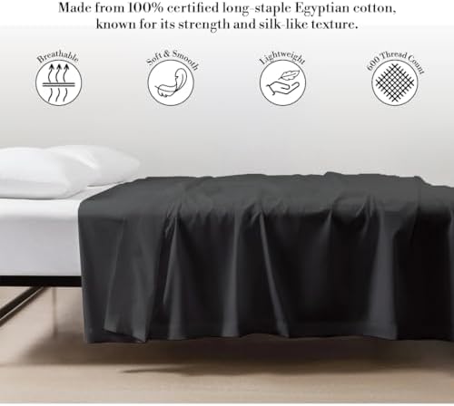 1 Piece Cotton Flat Sheet Only, 100% Egyptian Cotton Top Sheet, Ultra