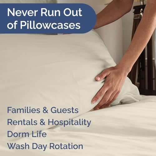 Standard Pillow Cases Set of 6 - Ultra Soft Cozy Pillowcase Covers