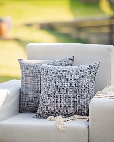HPUK Outdoor Throw Pillow Covers 18x18 Inch, Waterproof, Set of 2