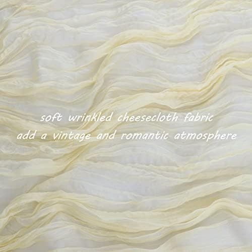 12 Pack 10Ft Cheesecloth Table Runner 35x120 Inch Boho Gauze Rustic