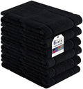Homaxy 100% Cotton Kitchen Towels 18"x28", 6 Pack Dish Towels, Black