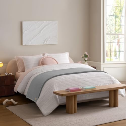 UGG Coco Queen Bed Blanket, Fleece Blanket, 90" x 92", Grey