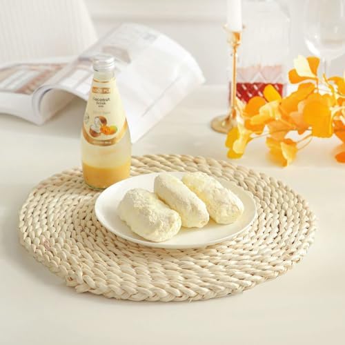 Modern Dining Room Placemats Set of 8, 14.97 in / 38 CM, Round with