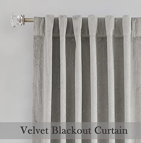 Central Park Moderate Velvet Blackout Window Curtain Panels 84in Long