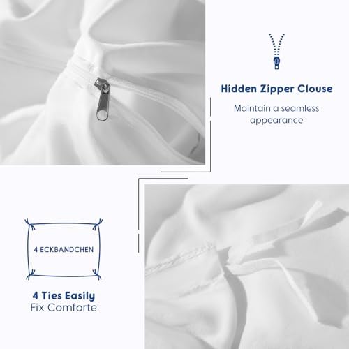 3-Piece Reversible Duvet Cover Set – 100% Egyptian Cotton Luxury