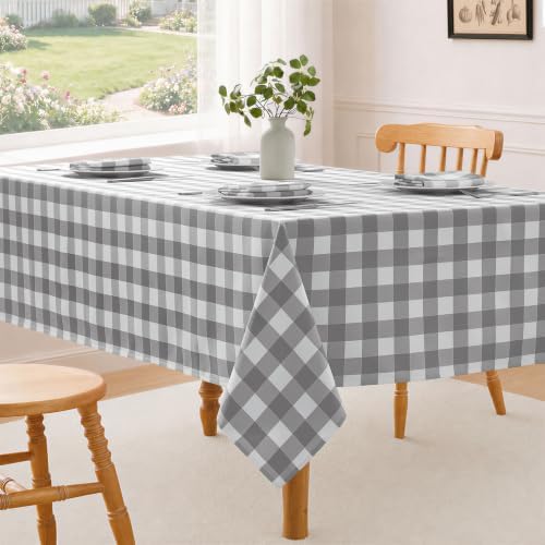 Veblandy Checkered Tablecloth Square Waterproof Gingham Table Cloth