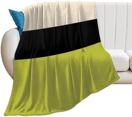 Soft Plush Throw Blankets, Green Taupe Beige Blankets Warm Fuzzy