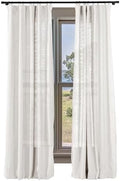 cololeaf Linen Textured Curtains 84 Inches Long Light Filtering