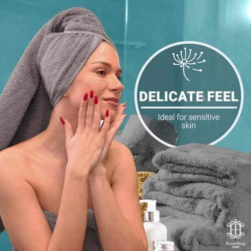 CORE 8-Piece Cotton Towel Set for Bathroom | Value Pack, Soft