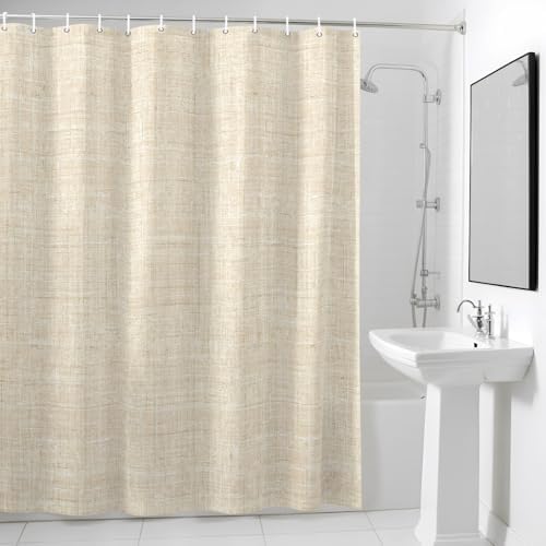 Teamery Shower Curtains Sets for Bathroom Decor Minimalist Beige
