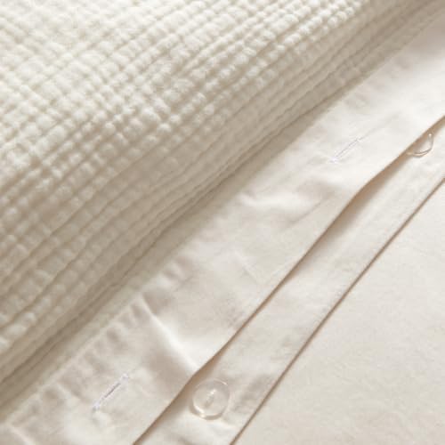 Levtex Home - Muslin Cream Duvet Set - Twin Duvet Cover (68x88in) and