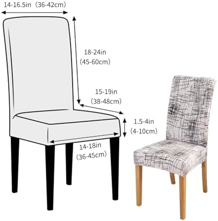 FORCHEER Chair Covers for Dining Chairs Set of 6,Beige Stretch Dining