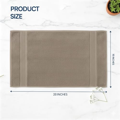 Linteum Textile Supply 16x28 Premium Hand Towels (Taupe, 6)
