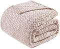 Exclusivo Mezcla Soft Fleece Bed Blanket King Size, 90”x104”, Camel