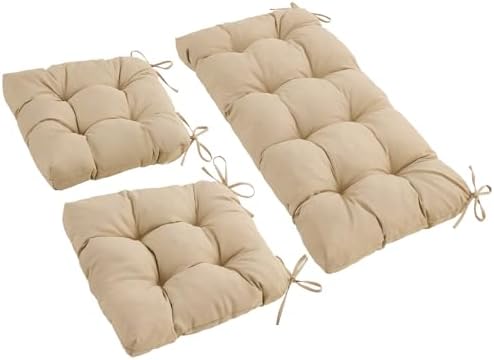 Wicker Chair Cushions of 3 Pieces, Waterproof Cushions for Patio