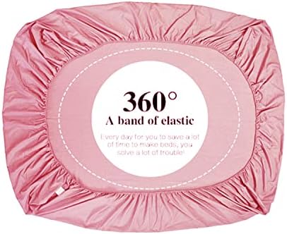 NHNHN Fitted Sheet-Deep Pockets-Soft Microfiber-Easy Care-Shrinkage