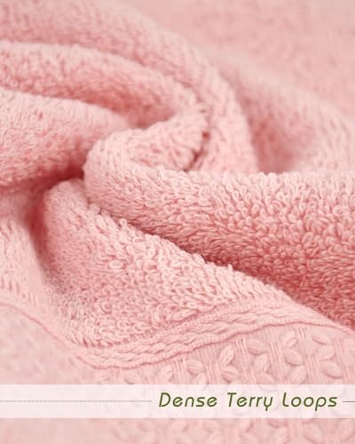 Cleanbear Pure Cotton Wash Cloths Face Cloths, 6 Colors