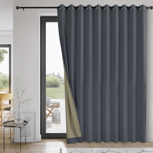 Fcosie 120" Wx102 L Anti-Rust Nickel Grommet Velvet Drapes | Extra