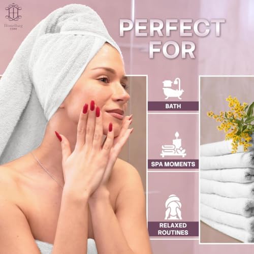 CORE 4-Piece Cotton Hand Towels for Bathroom and Kitchen | Value Pack