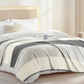Homelike Moment Fleece Bed Blankets Queen Size Grey, Soft Fluffy Queen