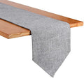 Burlap Farmhouse Cotton Linen Table Runner, Rustic Woven Solid Color
