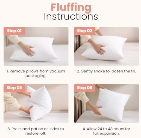 Utopia Bedding 20x20 Pillow Inserts, White Throw Pillows for Couch