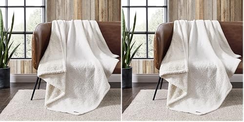 Eddie Bauer - Throw Blanket, Reversible Sherpa Bedding, Medium Weight