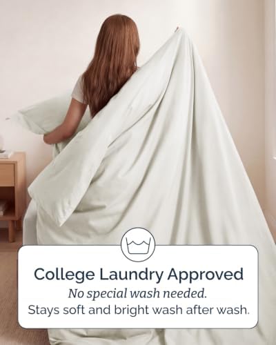 Duvet Cover Twin/Twin XL - 2 Piece Set, College Dorm Room - Ivory