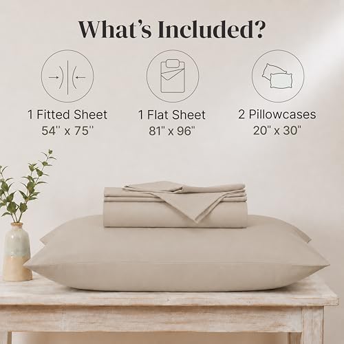 Modern Threads 4-Piece Ultra Soft Microfiber Bed Sheets Set, Wrinkle
