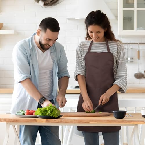 12pcs Kitchen Aprons Hanging Neck Style Unisex Cooking and Hairstylist