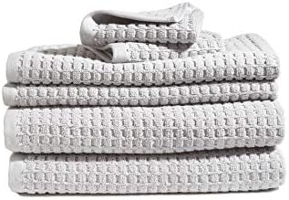 DKNY Quick Dry Bathroom Towel Set - 2 Bath Towels, 2 Hand Towels & 2