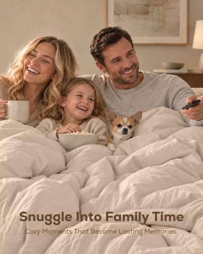 Duvet Cover Full, 3 Piece Cotton Like Polyester With Zipper Closure