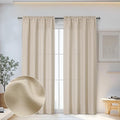 OWENIE Bob Linen Curtains 84 Inch Length 2 Panels Set for Living Room
