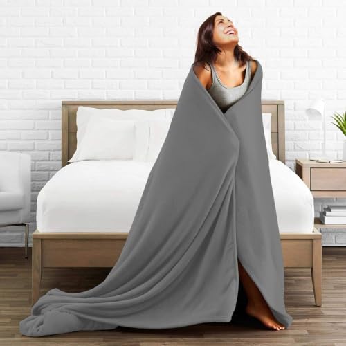 Dark Gray Throw Blanket 80"X60"